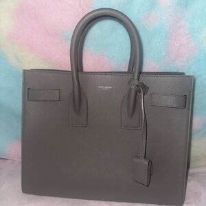 Saint Laurent Charcoal Leather Handbag